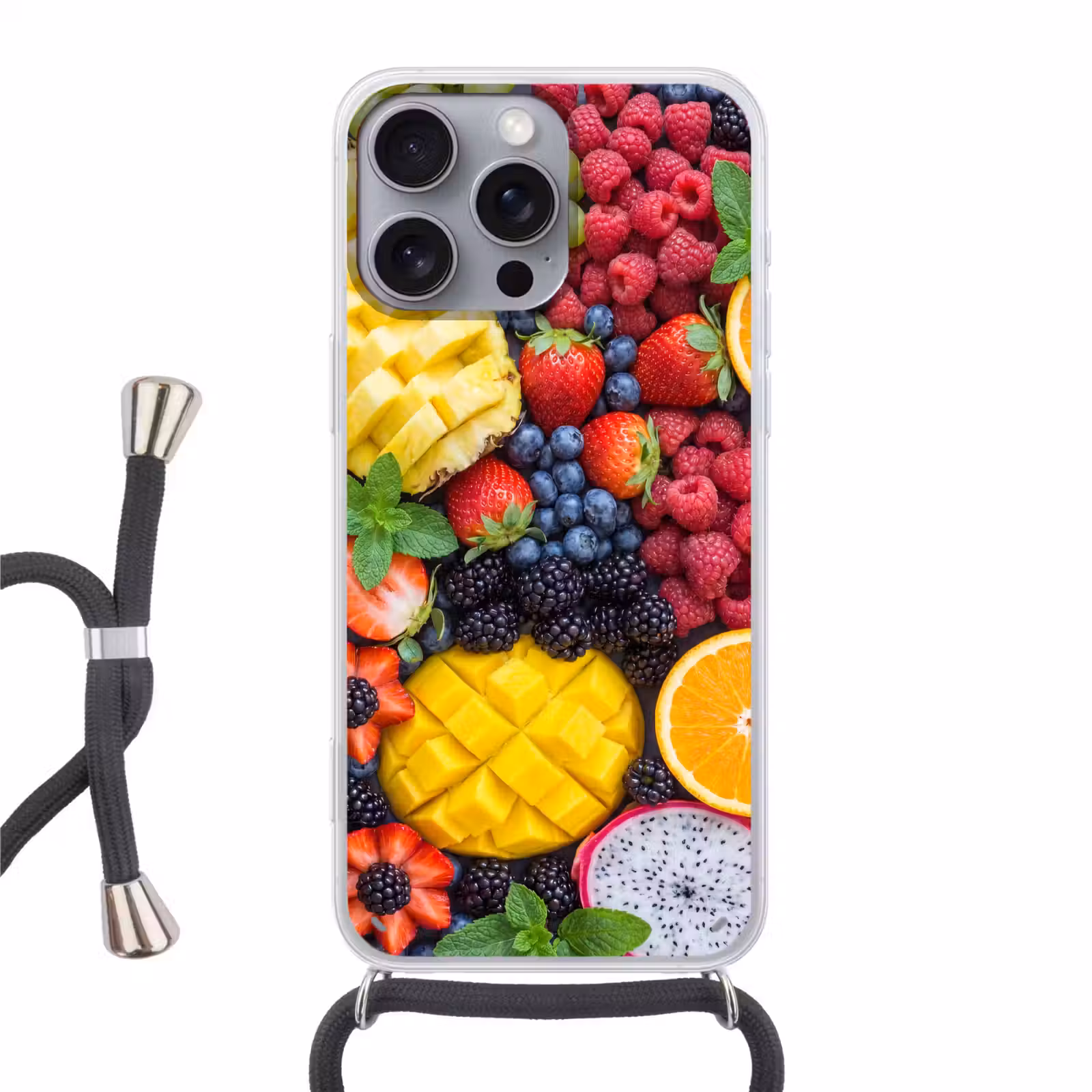 Telefoonhoesje met koord - Fruit - Vers - Kleurrijk - Eten — 1