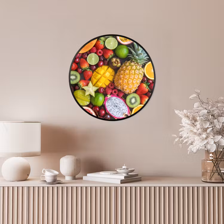 Ronde fotolijst - Fruit - Assortiment - Vers - Gezond - Kleurrijk — 5