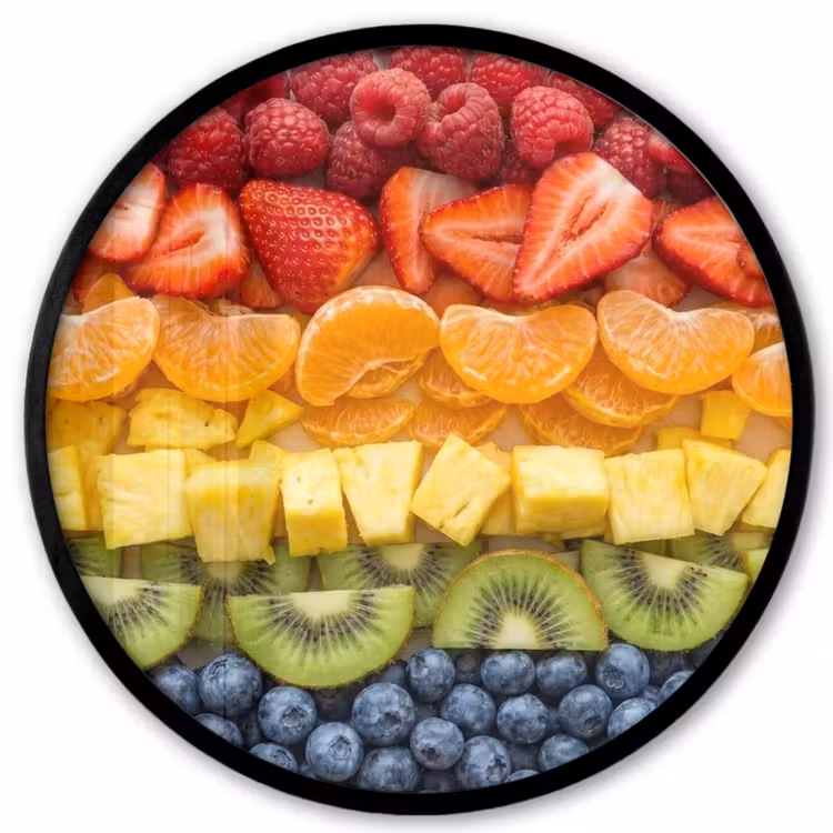 Ronde fotolijst - Fruit - Regenboog - Gezond - Kleurrijk — 1