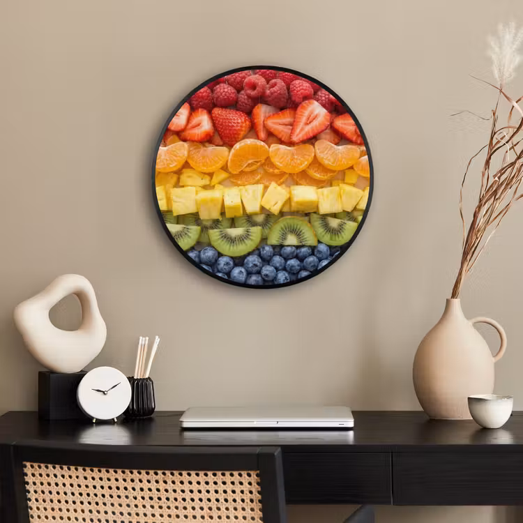 Ronde fotolijst - Fruit - Regenboog - Gezond - Kleurrijk — 3