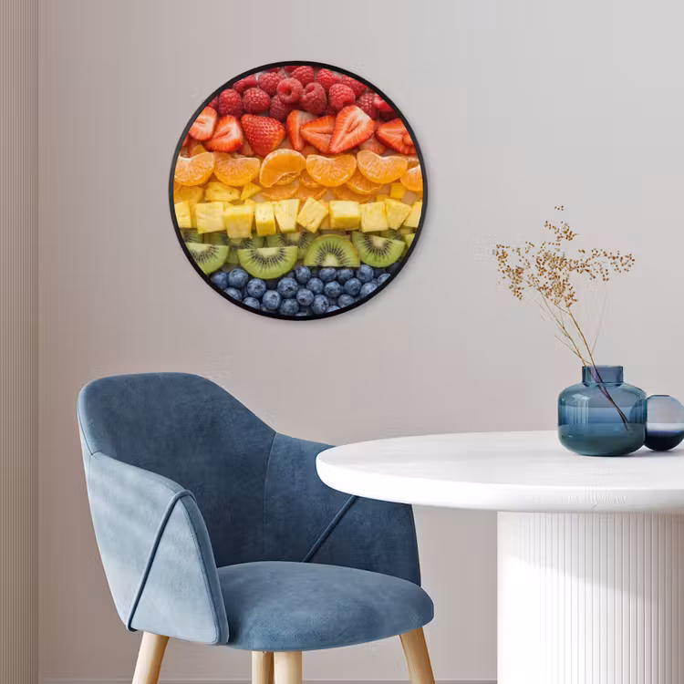 Ronde fotolijst - Fruit - Regenboog - Gezond - Kleurrijk — 4