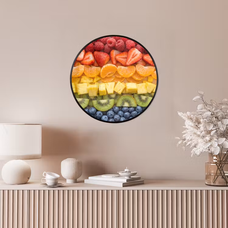 Ronde fotolijst - Fruit - Regenboog - Gezond - Kleurrijk — 5