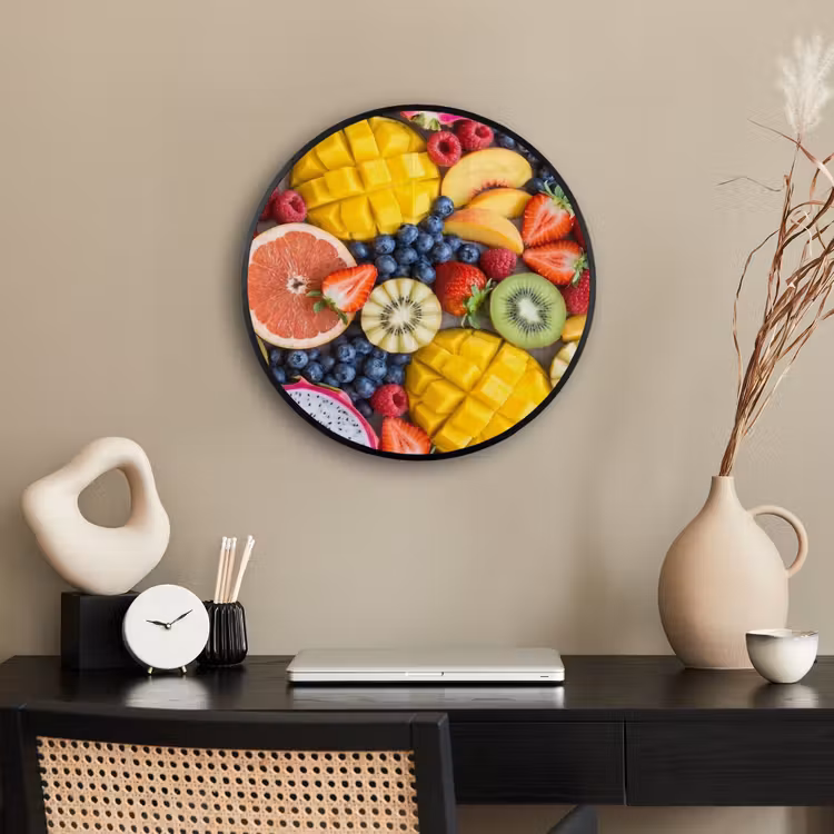 Ronde fotolijst - Fruit - Versneden - Kleurrijk - Eten - Gezond — 3