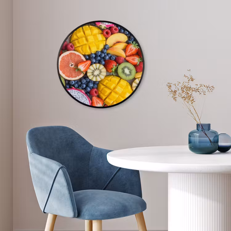 Ronde fotolijst - Fruit - Versneden - Kleurrijk - Eten - Gezond — 4