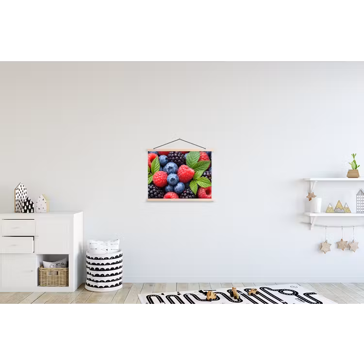 Schoolplaat - Bessen - Vers - Waterdruppels - Kleurrijk - Eten — 3