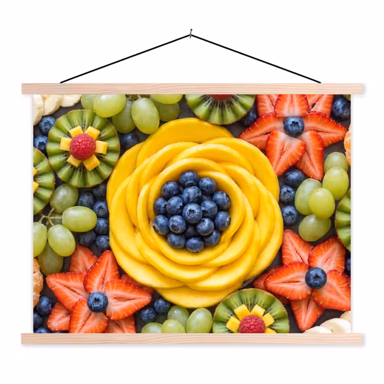 Schoolplaat - Fruit - Arrangement - Gezond - Kleurrijk - Eten — 1