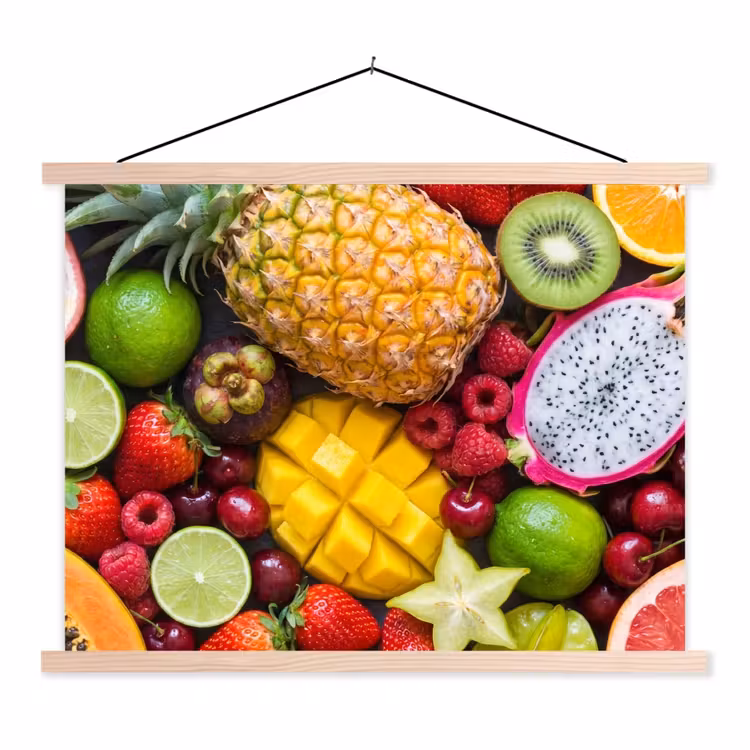 Schoolplaat - Fruit - Assortiment - Vers - Gezond - Kleurrijk — 1