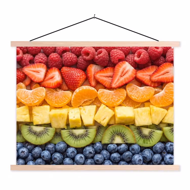 Schoolplaat - Fruit - Regenboog - Gezond - Kleurrijk — 1
