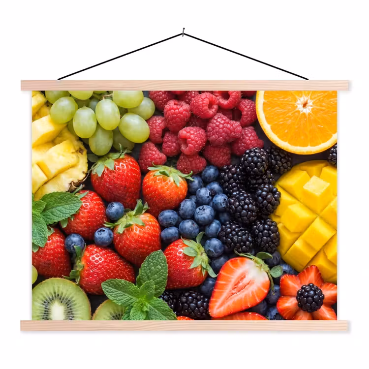 Schoolplaat - Fruit - Vers - Kleurrijk - Eten — 1