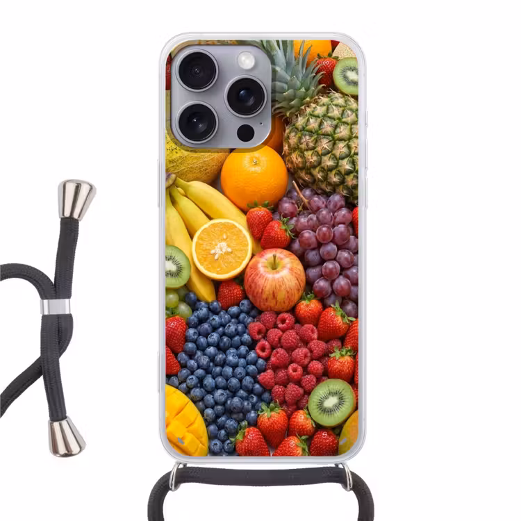 Telefoonhoesje met koord - Eten - Fruit - Vers - Kleurrijk - Voeding — 1
