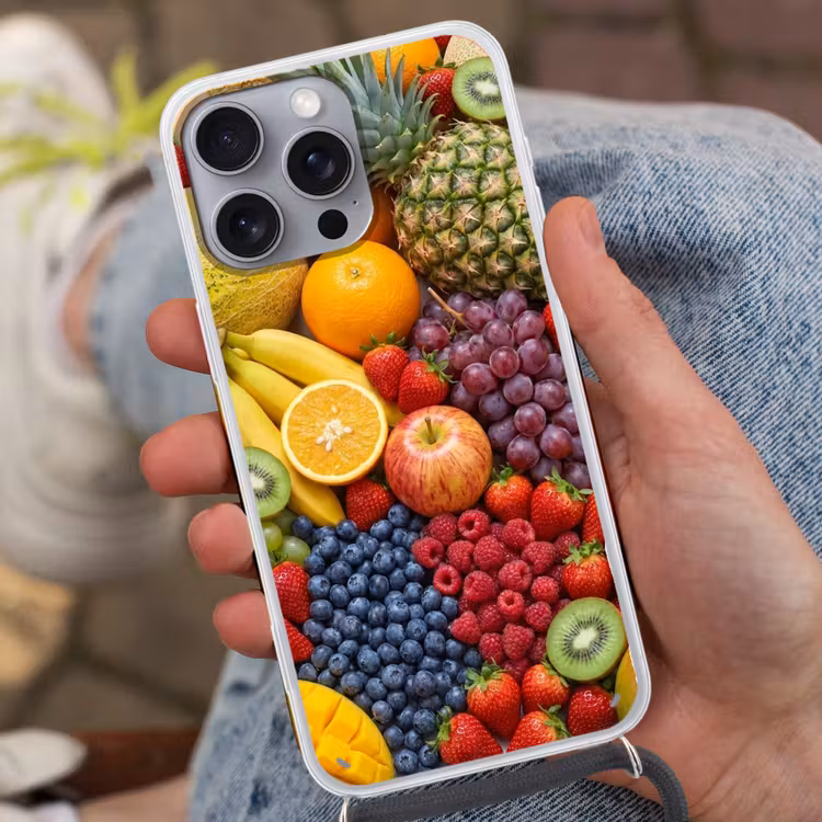 Telefoonhoesje met koord - Eten - Fruit - Vers - Kleurrijk - Voeding — 2