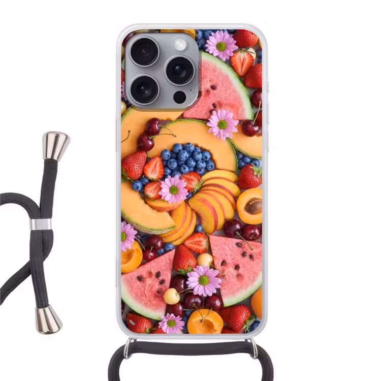 Telefoonhoesje met koord - Eten - Fruit - Zomer - Kleurrijk — 1