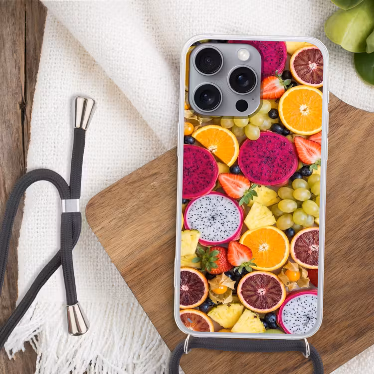 Telefoonhoesje met koord - Fruit - Assortiment - Kleurrijk - Gezondheid — 3