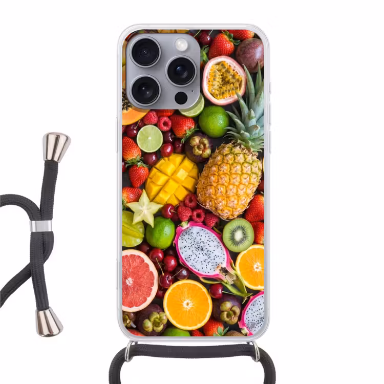 Telefoonhoesje met koord - Fruit - Assortiment - Vers - Gezond - Kleurrijk — 1