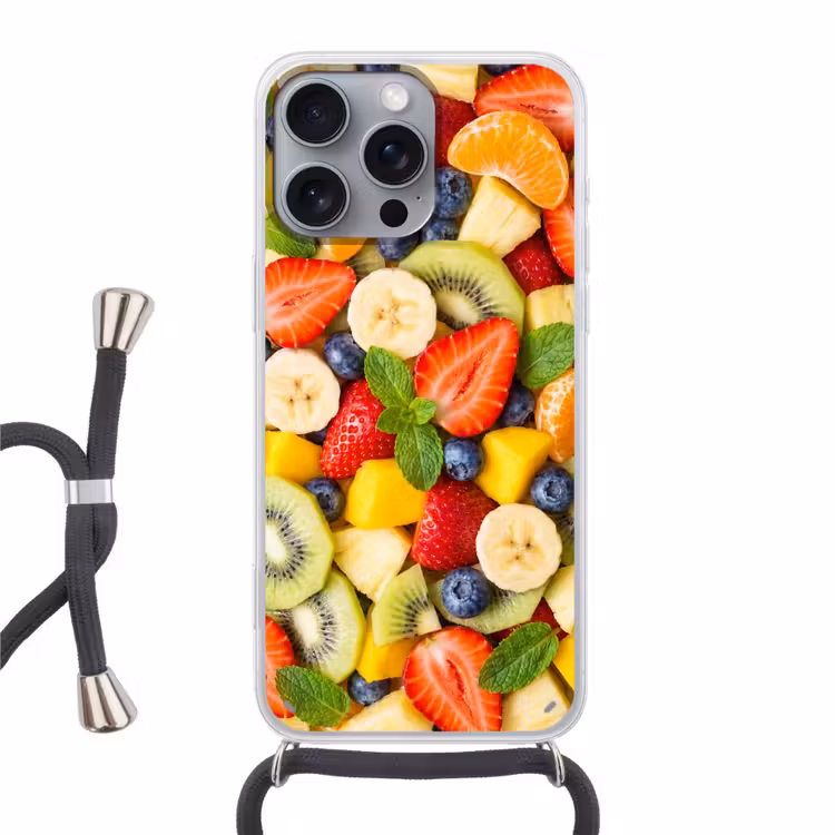 Telefoonhoesje met koord - Fruit - Plakjes - Eten - Kleurrijk — 1