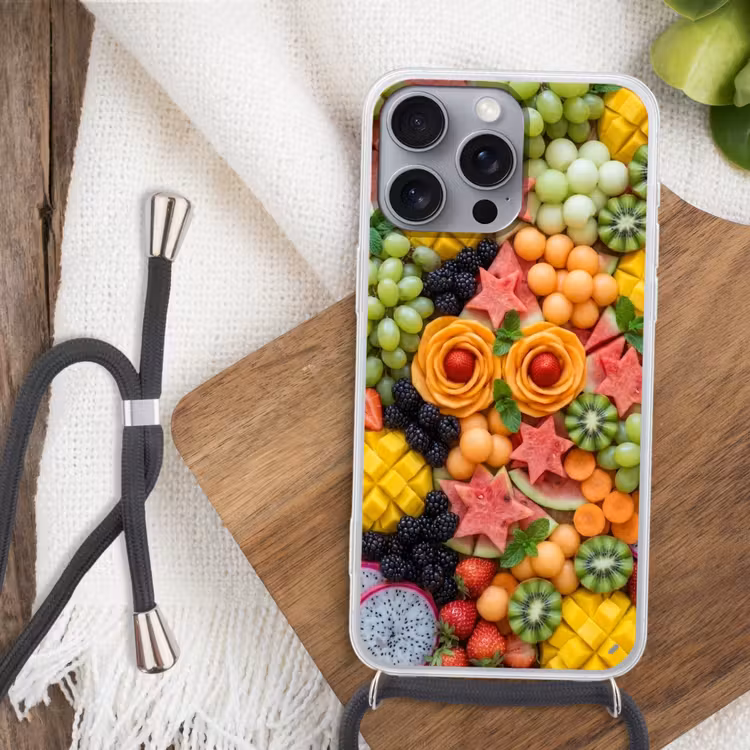 Telefoonhoesje met koord - Fruit - Variatie - Kleurrijk - Vers - Eten — 3