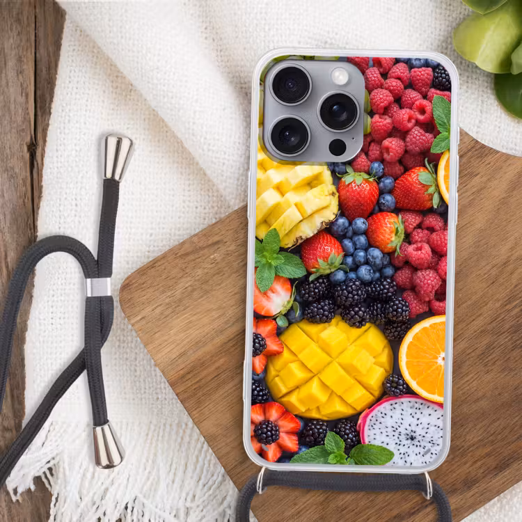 Telefoonhoesje met koord - Fruit - Vers - Kleurrijk - Eten — 3