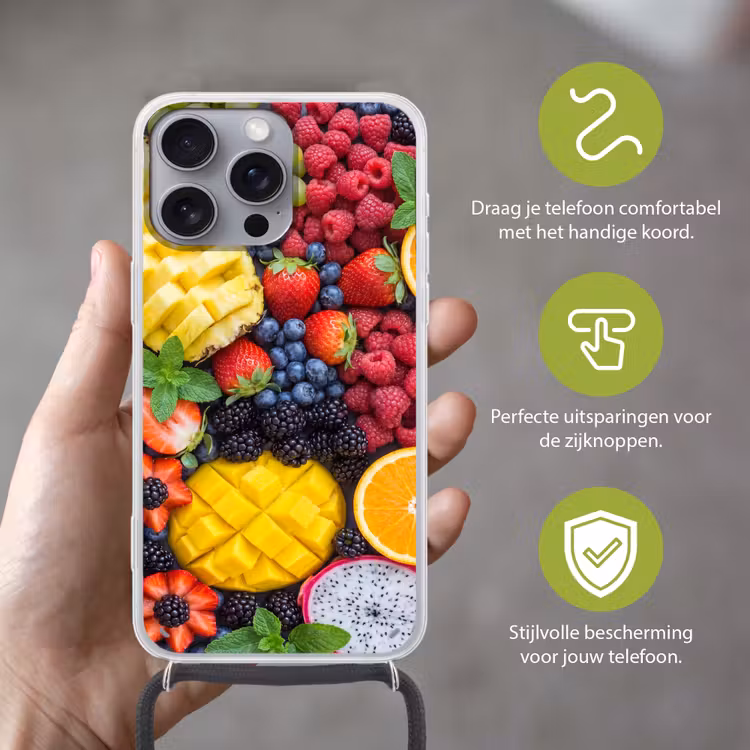 Telefoonhoesje met koord - Fruit - Vers - Kleurrijk - Eten — 4
