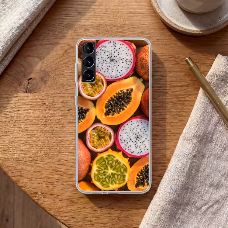 Telefoonhoesje Softcase - Fruit - Geopend - Tropisch - Eten - Kleurrijk — 1