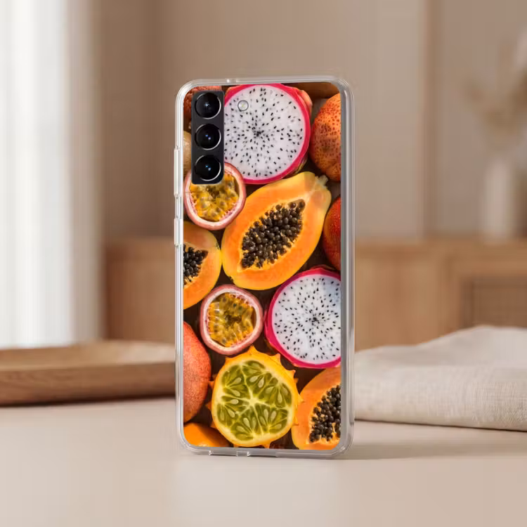 Telefoonhoesje Softcase - Fruit - Geopend - Tropisch - Eten - Kleurrijk — 2