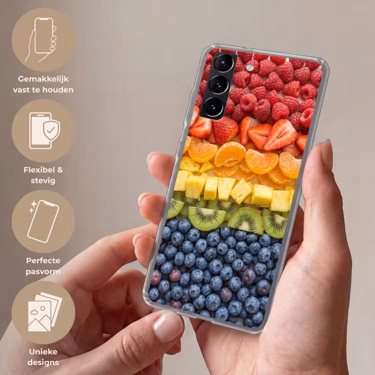 Telefoonhoesje Softcase - Fruit - Regenboog - Gezond - Kleurrijk — 3