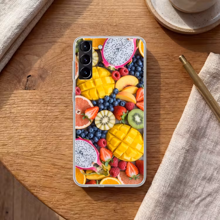 Telefoonhoesje Softcase - Fruit - Versneden - Kleurrijk - Eten - Gezond — 1