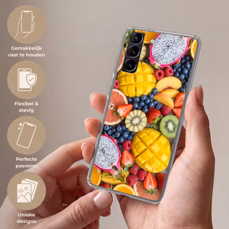 Telefoonhoesje Softcase - Fruit - Versneden - Kleurrijk - Eten - Gezond — 3