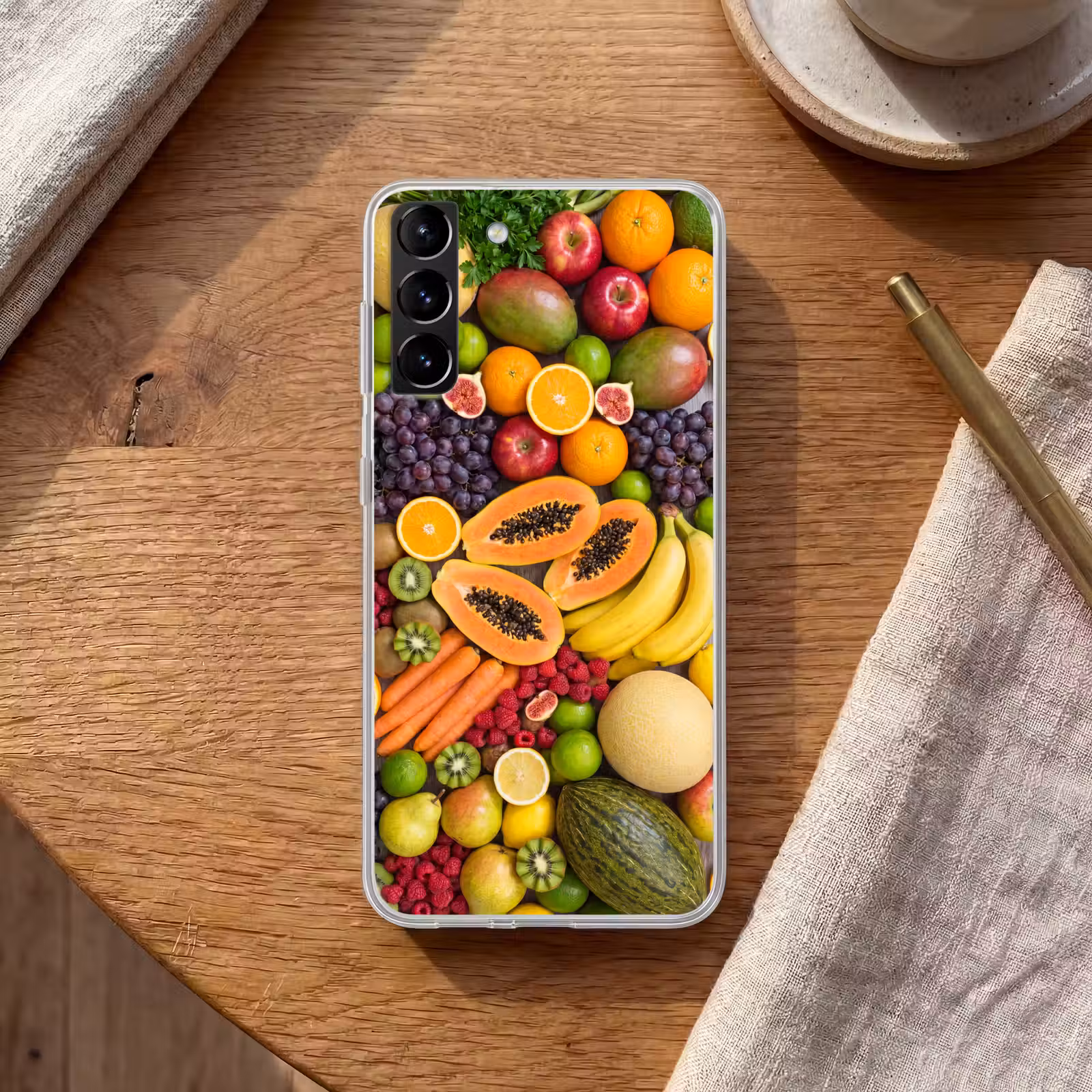 Telefoonhoesje Softcase - Eten - Fruit - Groenten - Vers - Kleurrijk — 1