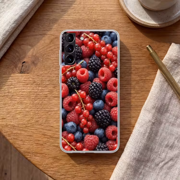 Telefoonhoesje Softcase - Bessen - Mix - Vers - Eten - Kleurrijk — 1