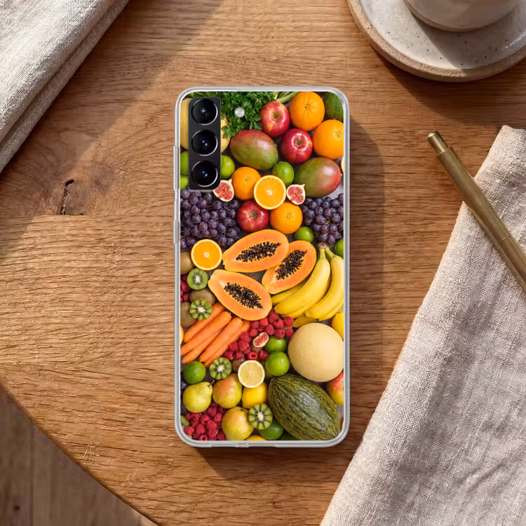Telefoonhoesje Softcase - Eten - Fruit - Groenten - Vers - Kleurrijk — 1