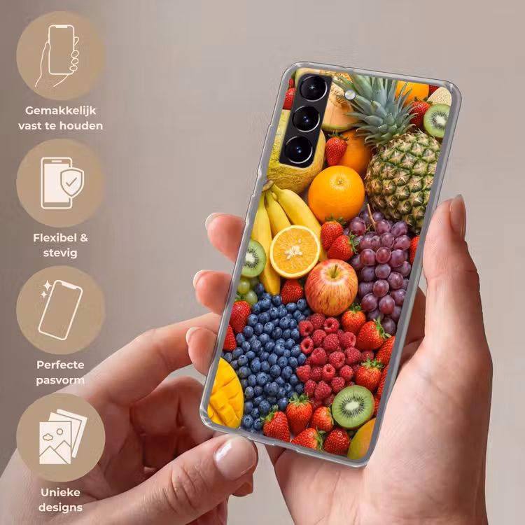 Telefoonhoesje Softcase - Eten - Fruit - Vers - Kleurrijk - Voeding — 3