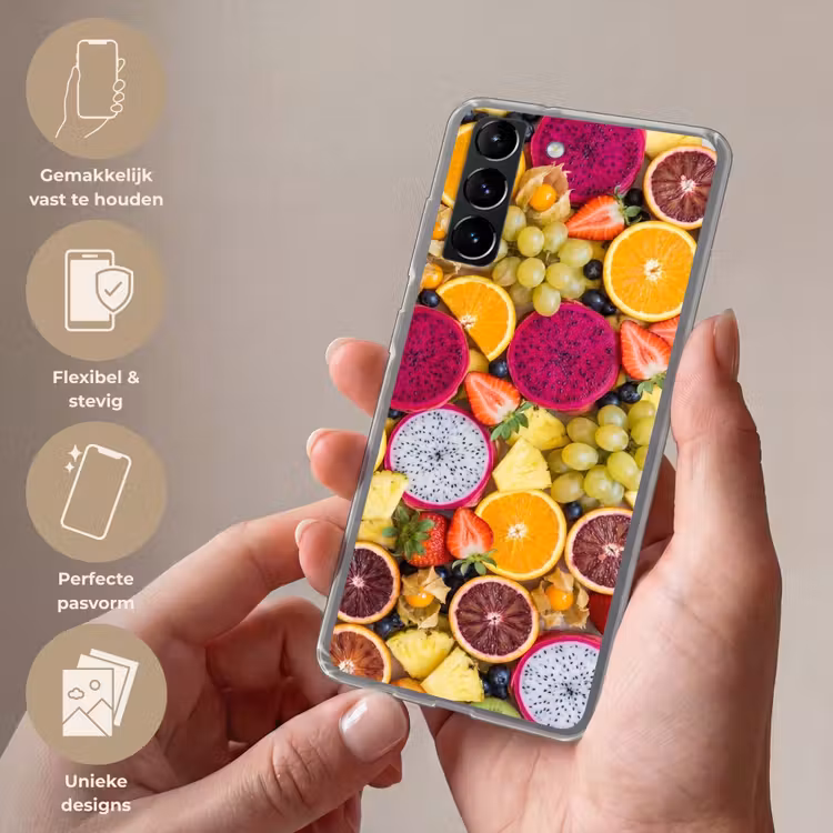Telefoonhoesje Softcase - Fruit - Assortiment - Kleurrijk - Gezondheid — 3
