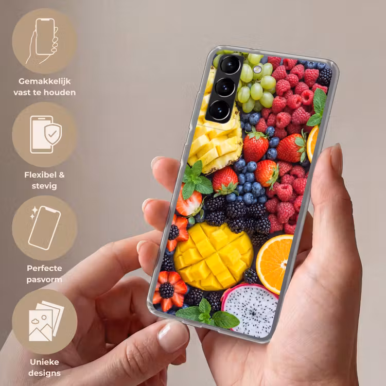 Telefoonhoesje Softcase - Fruit - Vers - Kleurrijk - Eten — 3