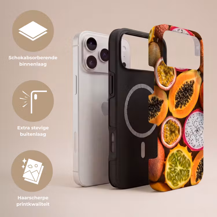 Telefoonhoesje Toughcase - Fruit - Geopend - Tropisch - Eten - Kleurrijk — 3
