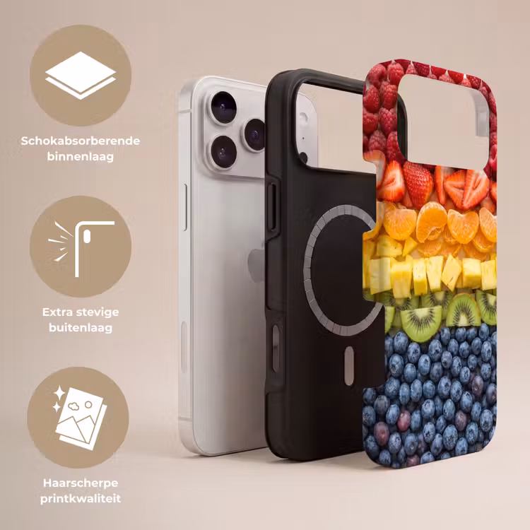 Telefoonhoesje Toughcase - Fruit - Regenboog - Gezond - Kleurrijk — 3