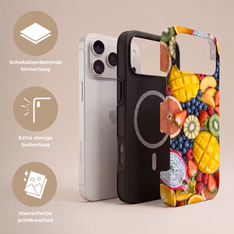 Telefoonhoesje Toughcase - Fruit - Versneden - Kleurrijk - Eten - Gezond — 3