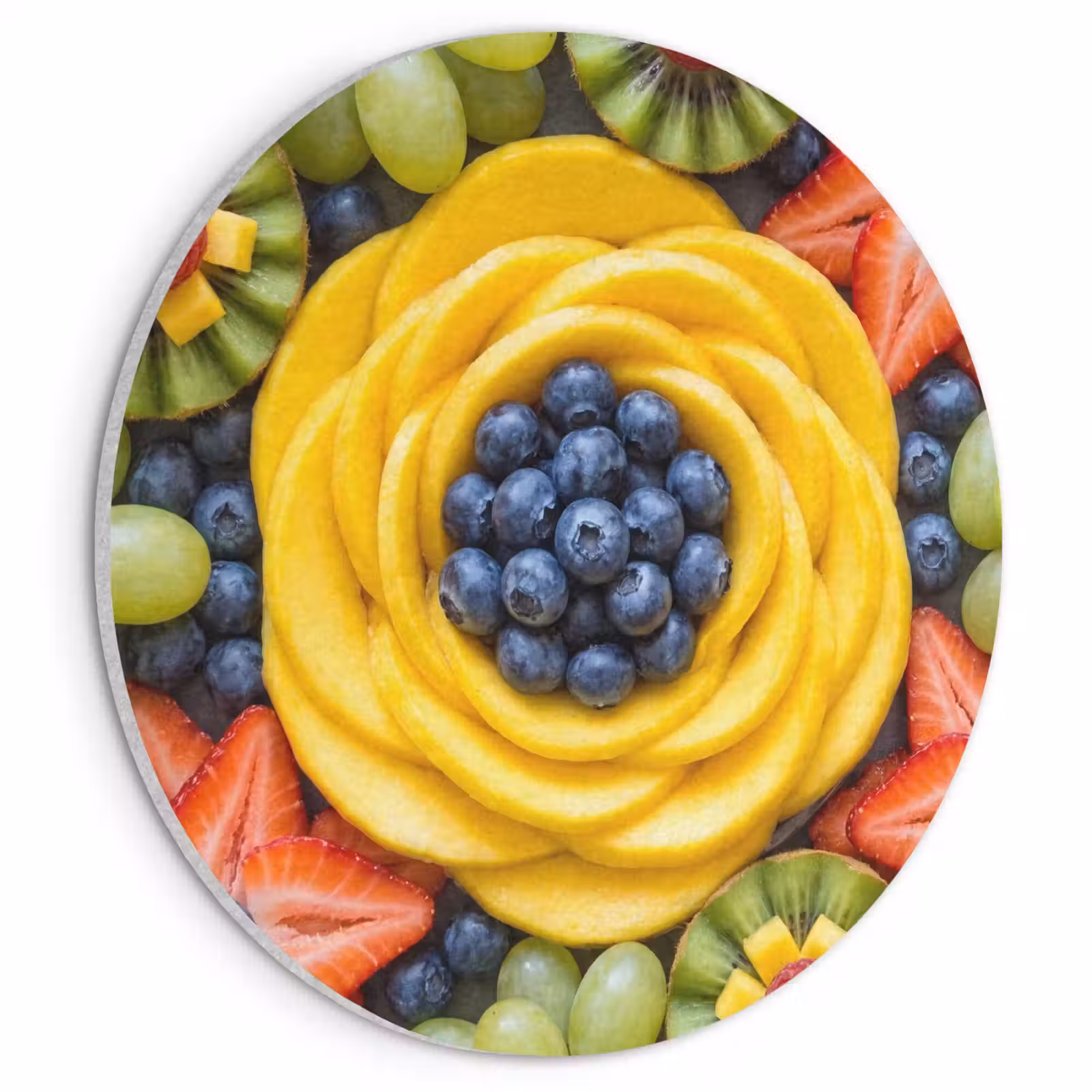 Akoestisch schilderij rond - Fruit - Arrangement - Gezond - Kleurrijk - Eten — 1