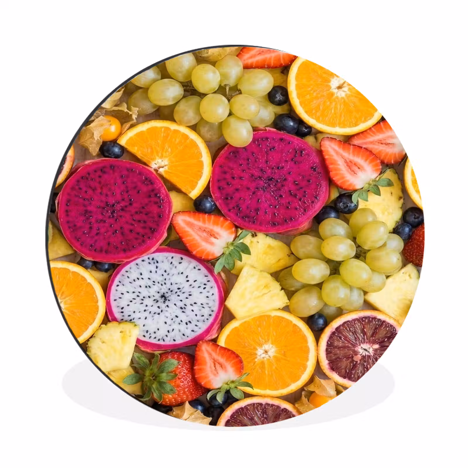 Wandcirkel - Aluminium - Fruit - Assortiment - Kleurrijk - Gezondheid — 1