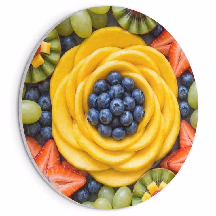 Akoestisch schilderij rond - Fruit - Arrangement - Gezond - Kleurrijk - Eten — 1