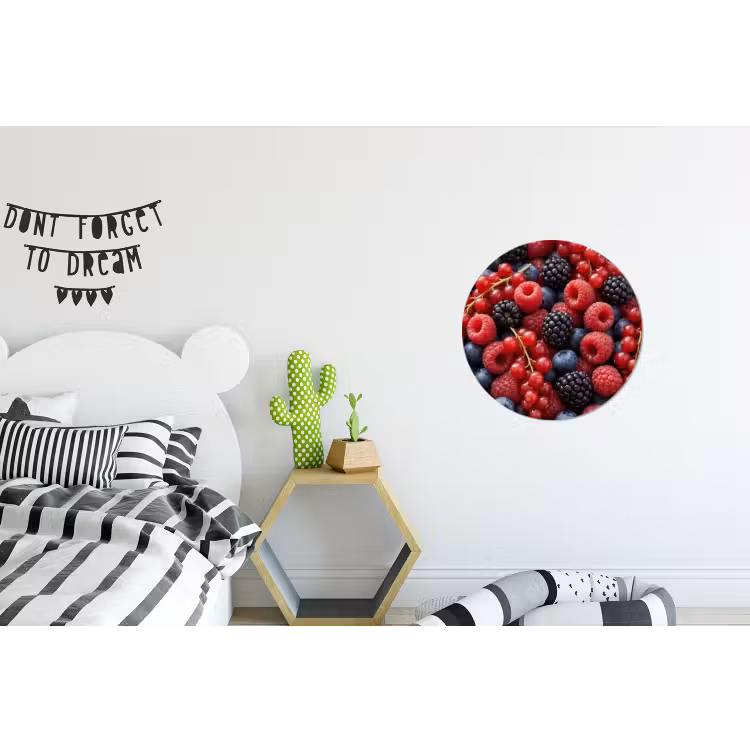 Wandcirkel - Aluminium - Bessen - Mix - Vers - Eten - Kleurrijk — 5