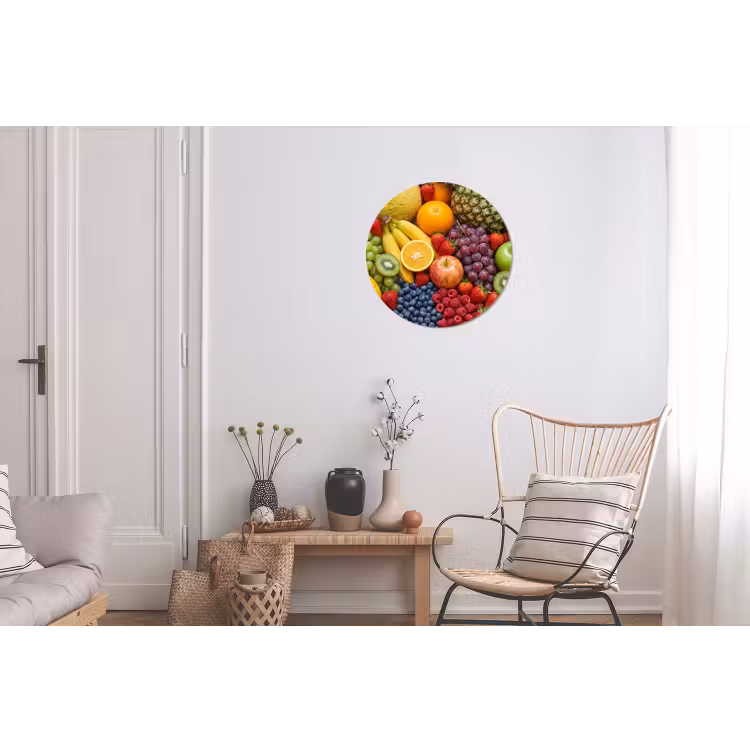 Wandcirkel - Aluminium - Eten - Fruit - Vers - Kleurrijk - Voeding — 2
