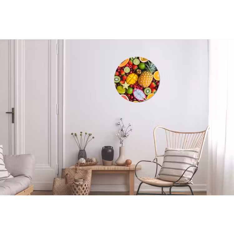 Wandcirkel - Aluminium - Fruit - Assortiment - Vers - Gezond - Kleurrijk — 2