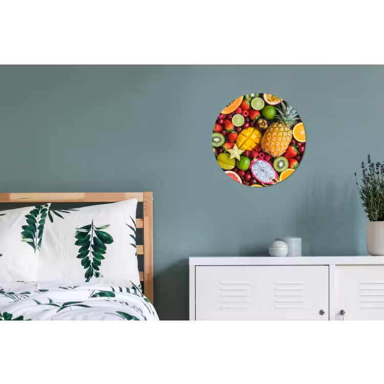 Wandcirkel - Aluminium - Fruit - Assortiment - Vers - Gezond - Kleurrijk — 4