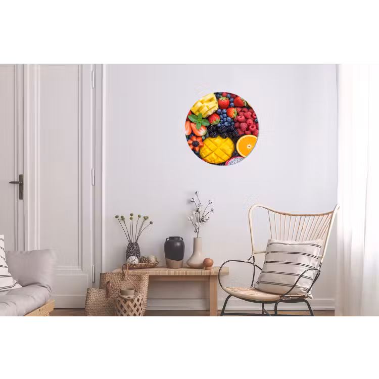 Wandcirkel - Aluminium - Fruit - Vers - Kleurrijk - Eten — 2