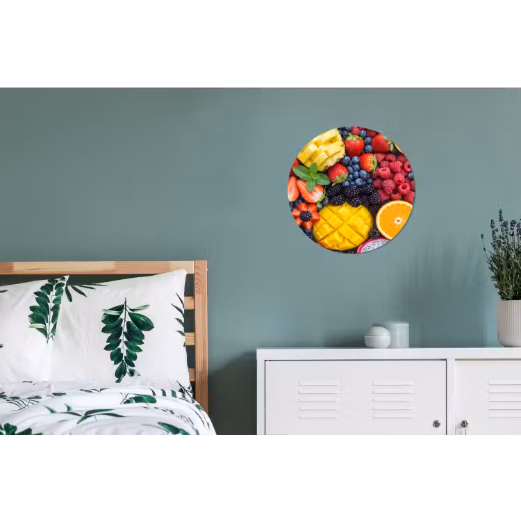 Wandcirkel - Aluminium - Fruit - Vers - Kleurrijk - Eten — 4