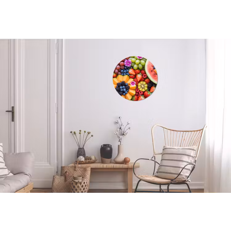 Wandcirkel - Aluminium - Fruit - Vers - Variatie - Eten - Kleurrijk — 2