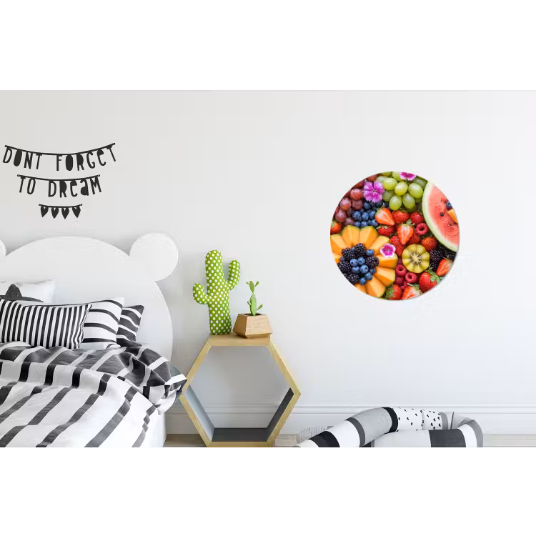 Wandcirkel - Aluminium - Fruit - Vers - Variatie - Eten - Kleurrijk — 5