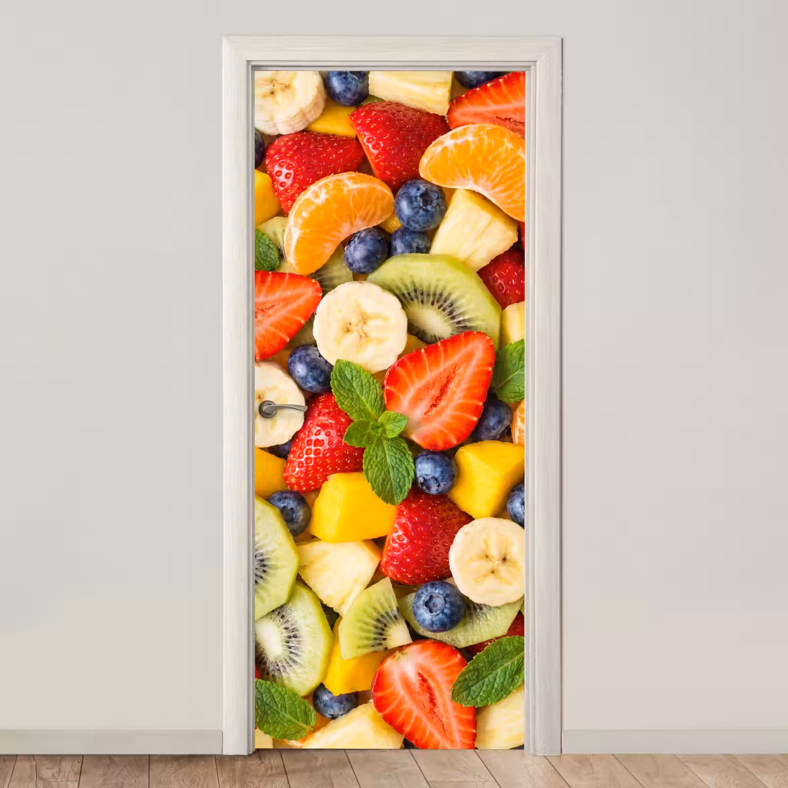 Deursticker - Fruit - Plakjes - Eten - Kleurrijk — 1