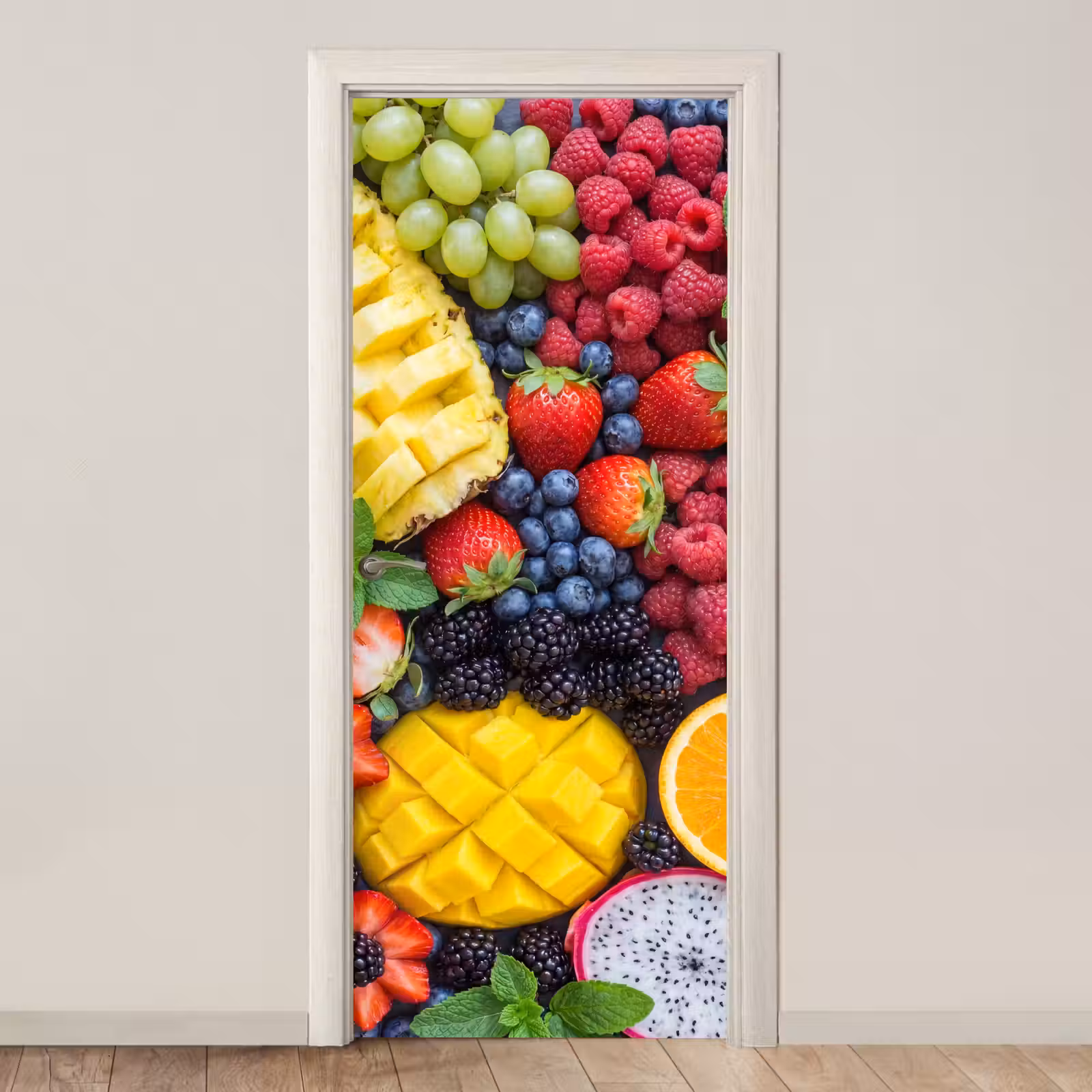 Deursticker - Fruit - Vers - Kleurrijk - Eten — 1