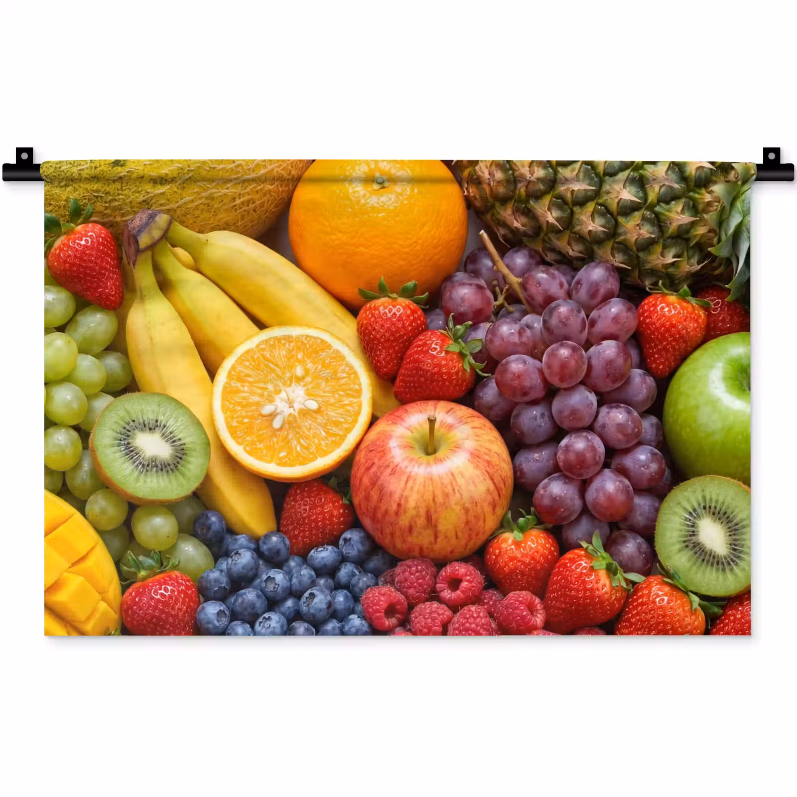 Wandkleed - Eten - Fruit - Vers - Kleurrijk - Voeding — 1
